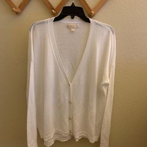 Michael Kors White Cardigan